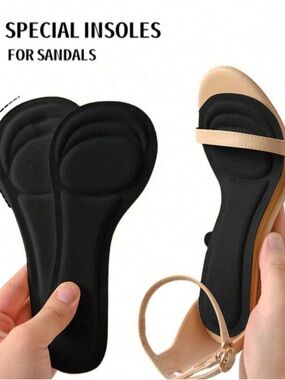 Black Special Insoles for Sandals - Cushion Support